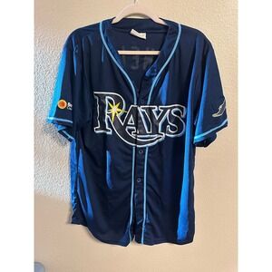 Tampa Bay Rays Baseball Jersey Suncoast Credit Union MLB Navy Blue